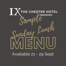 Sample Sunday Lunch Menu